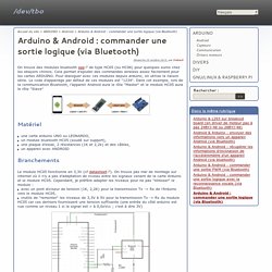 Arduino & Android : commander une sortie logique (via Bluetooth) - /dev/tbo