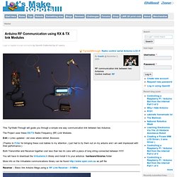 Arduino RF Communication using RX & TX link Modules