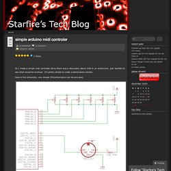 Simple Arduino Midi Controler « Starfire’s Tech Blog