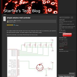 Simple Arduino Midi Controler « Starfire’s Tech Blog