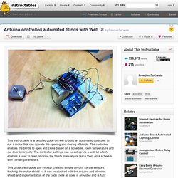 Arduino controlled automated blinds with Web UI