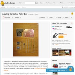 Arduino Controlled Relay Box