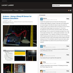 Arduino – Using a Sharp IR Sensor for Distance Calculation