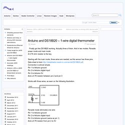 Arduino and DS18B20 - 1-wire digital thermometer