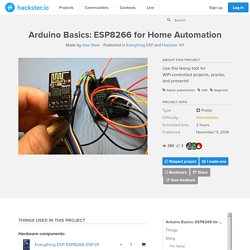 Arduino Basics: ESP8266 for Home Automation