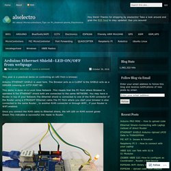 Arduino Ethernet Shield–LED ON/OFF from webpage
