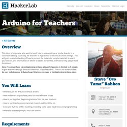 Arduino for Teachers - Hacker Lab - Hacker Lab
