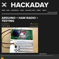 Arduino + Ham Radio = Texting