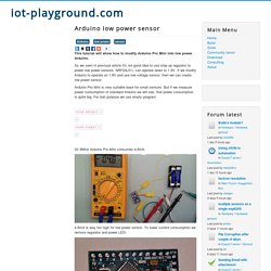 Arduino low power sensor