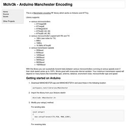 Home - Arduino Manchester Encoding - Mchr3k