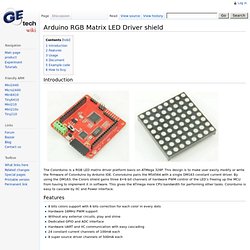 Arduino RGB Matrix LED Driver shield - Geeetech Wiki