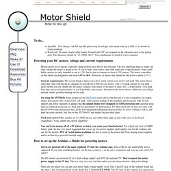 Arduino motor/stepper/servo control - How to use