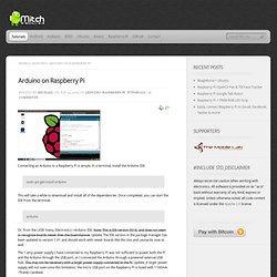 Arduino on Raspberry Pi