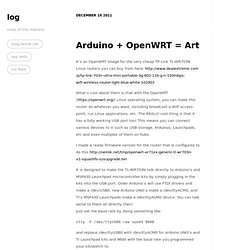 Arduino + OpenWRT = Art