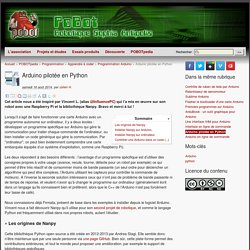 Arduino pilotée en Python - PoBot