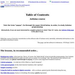 Course for Arduino Programming: table of contents- (FA1main.htm)