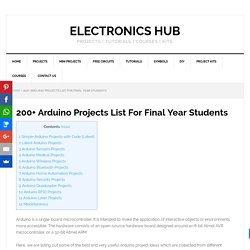 170+ Arduino Projects For Final Year Students