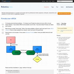 arduino - Firmata over nRF24 - Robotics Stack Exchange