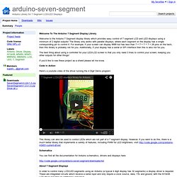 arduino-seven-segment - Arduino Library for 7 Segment LCD/LED Displays