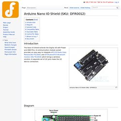 Arduino Nano IO Shield (SKU: DFR0012)