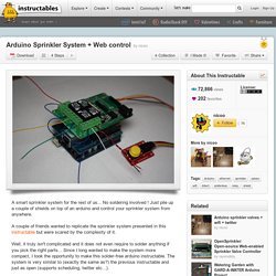 Arduino Sprinkler System + Web control
