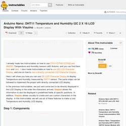 Arduino Nano: DHT11 Temperature and Humidity I2C 2 X 16 LCD Display With Visuino: 13 Steps