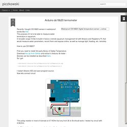 Arduino ds18b20 termometer