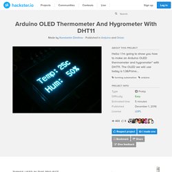 Arduino OLED Thermometer And Hygrometer With DHT11