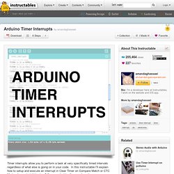 Arduino Timer Interrupts