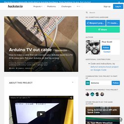 Arduino TV out cable