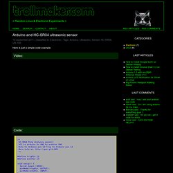 Arduino and HC-SR04 ultrasonic sensor - trollmaker.com