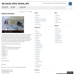 arduino « MA Visual Arts: Digital Art. Isaac Cordal.