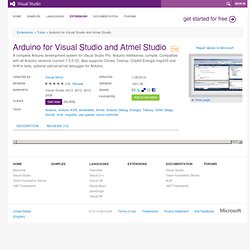 Arduino plugin for Visual Studio extension The IDE Arduino deserves