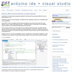 Arduino IDE for Visual Studio and Atmel Studio