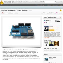 Arduino Wireless SD Shield Tutorial