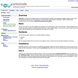arduinode - Wireless sensor node (WSN) network protocol for arduino. Multi hop data routing with dynamic ID allocation