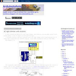 Arduinotehniq: AC light dimmer with Arduino