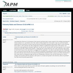 ardupilot.com - View topic - Telemetry Radio and Cherson CX-20 APM 3.1.5