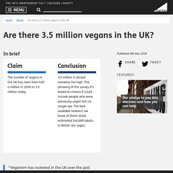 Are there 3.5 million vegans in the UK?