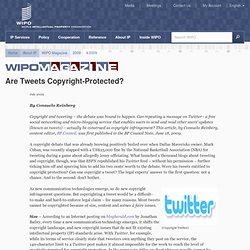 Are Tweets Copyright-Protected?