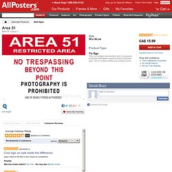 Area 51 Tin Sign at AllPosters