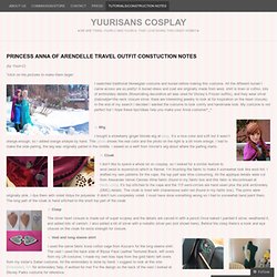 Princess Anna of Arendelle Travel Outfit Constuction Notes