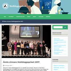 Årets vinnare Matbloggspriset 2017 - Matbloggspriset : Matbloggspriset