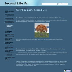 Argent de poche Second Life - Second Life Fr