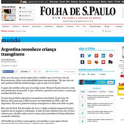 Mundo - Argentina reconhece criança transgênero - 27/09