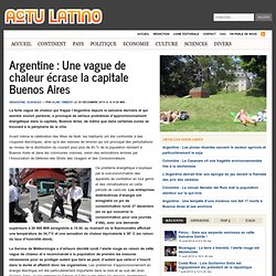 Argentine : Une vague de chaleur écrase la capitale Buenos Aires