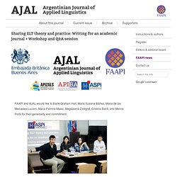 AJAL · Argentinian Journal of Applied Linguistics