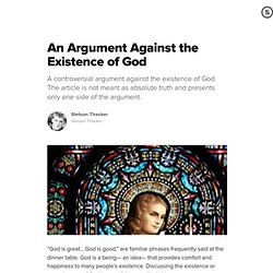 An Argument Against the Existence of God