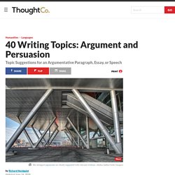 Sample Argumentative and Persuasive Writing Prompts