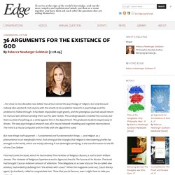 36 ARGUMENTS FOR THE EXISTENCE OF GOD